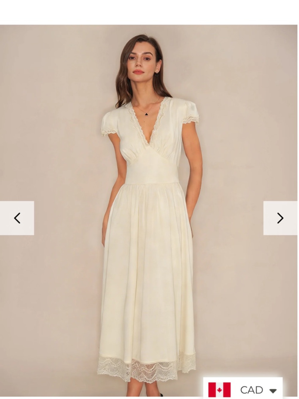 RIHOAS Apricot Lace V-Neck Maxi Dress - Picture 5 of 6